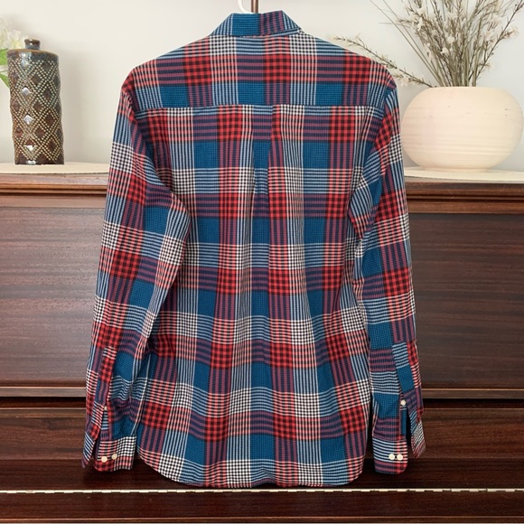 Barbour Men's Tailored Fit, Check Print, Button Down Shirt, Size Medium - Picture 7 of 12